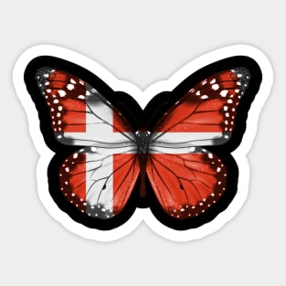 Danish Flag  Butterfly - Gift for Danish From Denmark Sticker